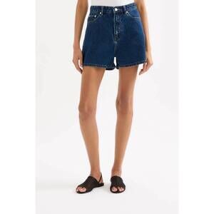 NEW NUDE LUCY organic denim mom short in dark wash